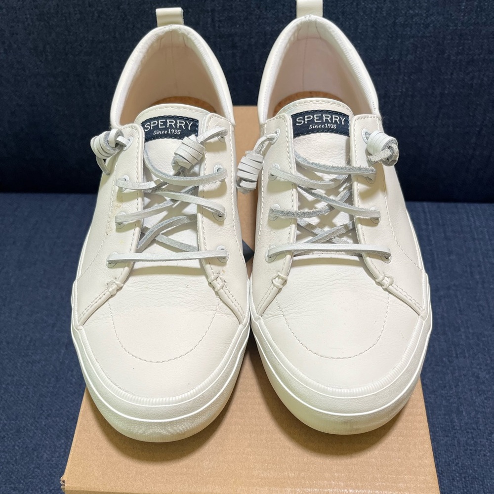 Sperry Vibe Cross White Leather Sneakers